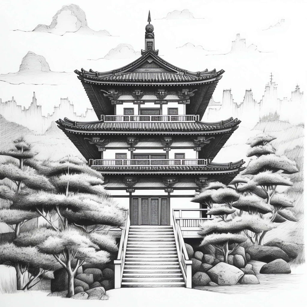 图片[36]-全球设计案例智能库_OJBKAI.COM中式古建筑草图Midjourney灵感图库-名师联智库－全球设计案例智能库名师联素材平台-全球设计案例智能库_OJBKAI.COM设计智库