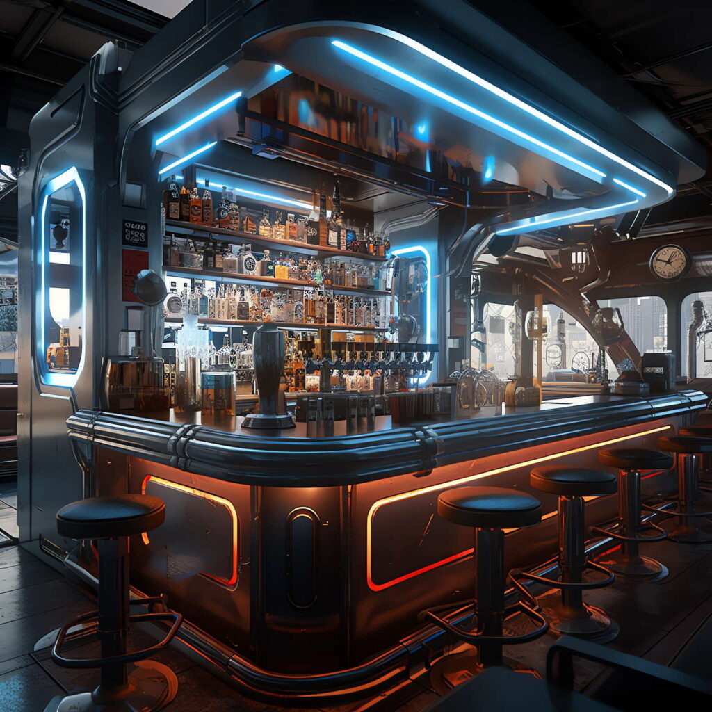 图片[19]-全球设计案例智能库_OJBKAI.COM赛博朋克风霓虹灯设计酒吧吧台区_Midjourney灵感图库-_设计智库－全球设计案例智能库_OJBKAI.COM-全球设计案例智能库_OJBKAI.COM设计智库