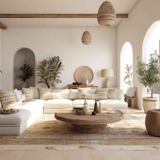 别墅地中海风格客厅_Midjourney灵感图库338p-全球设计案例智能库_OJBKAI.COM设计智库