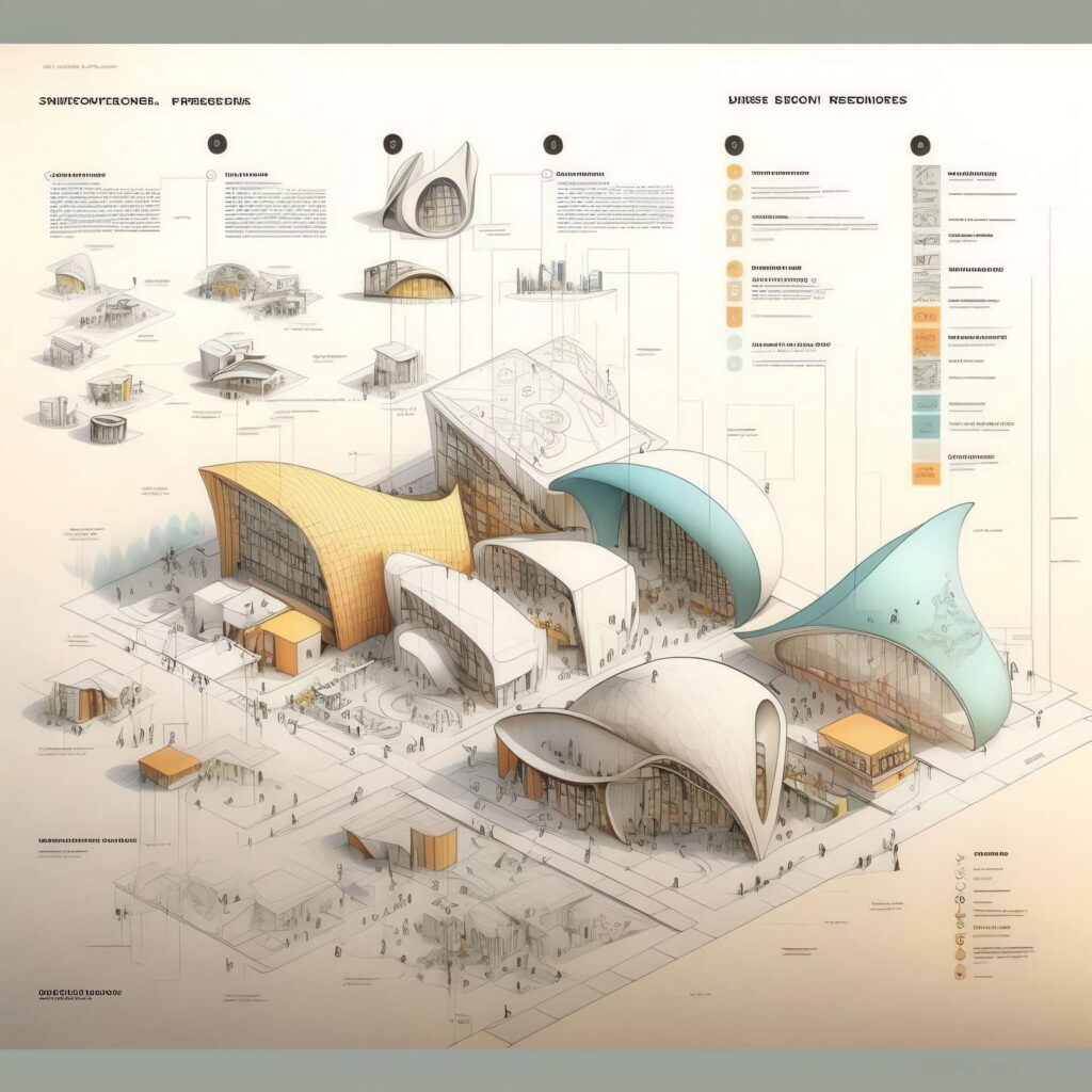 建筑细节效果图Midjourney灵感图库-名师联智库－全球设计案例智能库名师联素材平台-全球设计案例智能库_OJBKAI.COM设计智库