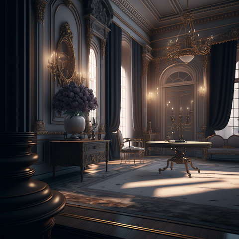 复古奢华客厅设计Midjourney灵感图库-_设计智库－全球设计案例智能库_OJBKAI.COM-全球设计案例智能库_OJBKAI.COM设计智库