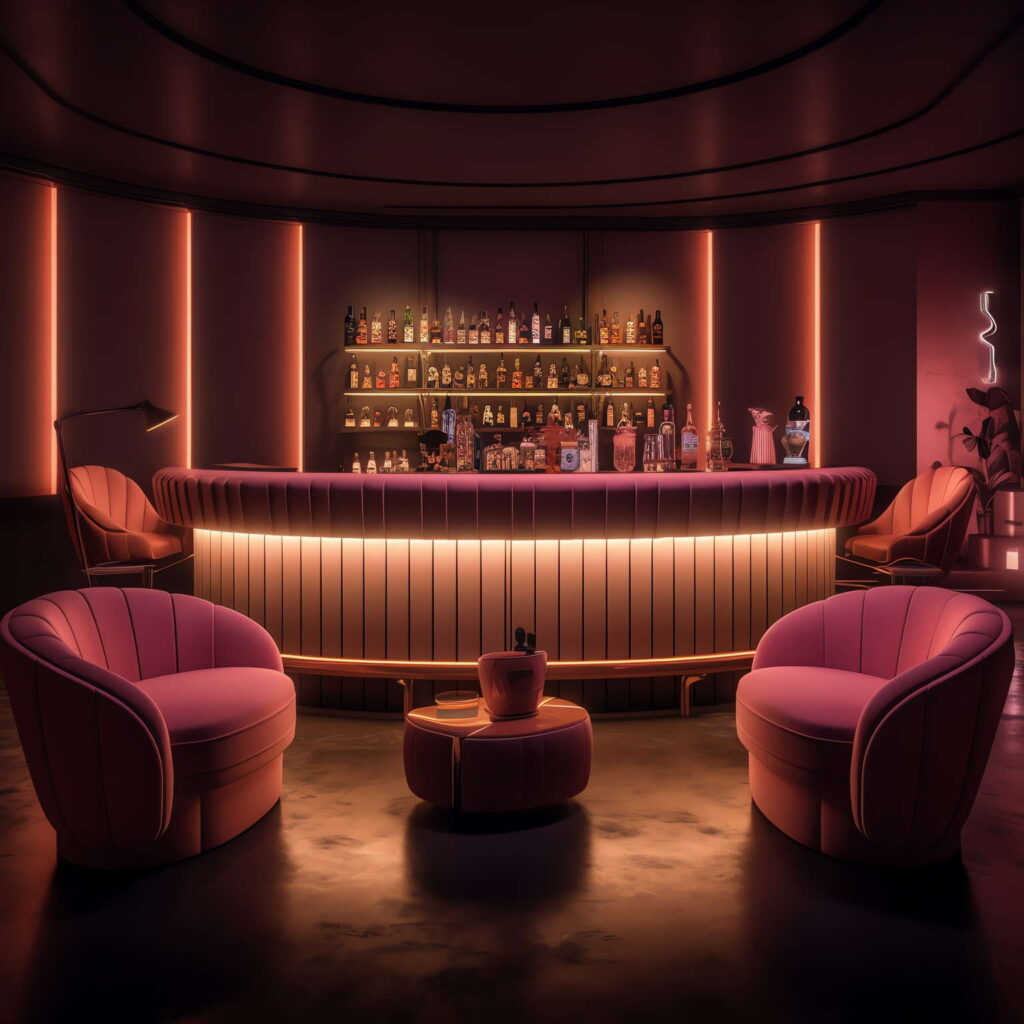 图片[38]-全球设计案例智能库_OJBKAI.COM赛博朋克风霓虹灯设计酒吧吧台区_Midjourney灵感图库-_设计智库－全球设计案例智能库_OJBKAI.COM-全球设计案例智能库_OJBKAI.COM设计智库