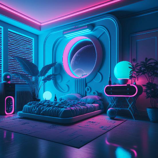 图片[53]-全球设计案例智能库_OJBKAI.COM赛博朋克风霓虹灯设计男孩房1_Midjourney灵感图库-_设计智库－全球设计案例智能库_OJBKAI.COM-全球设计案例智能库_OJBKAI.COM设计智库