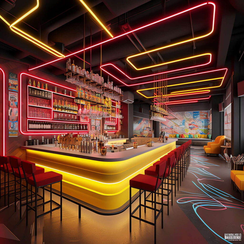 图片[28]-全球设计案例智能库_OJBKAI.COM赛博朋克风霓虹灯设计酒吧吧台区_Midjourney灵感图库-_设计智库－全球设计案例智能库_OJBKAI.COM-全球设计案例智能库_OJBKAI.COM设计智库