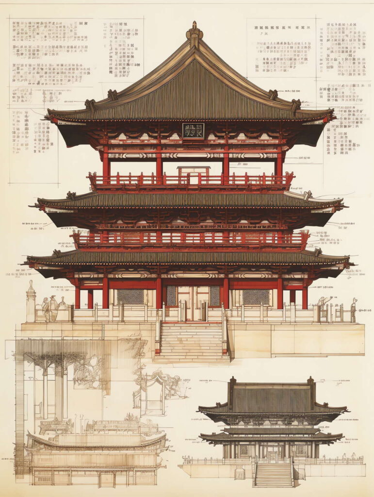 图片[35]-全球设计案例智能库_OJBKAI.COM中国古建草图Midjourney灵感图库-名师联智库－全球设计案例智能库名师联素材平台-全球设计案例智能库_OJBKAI.COM设计智库