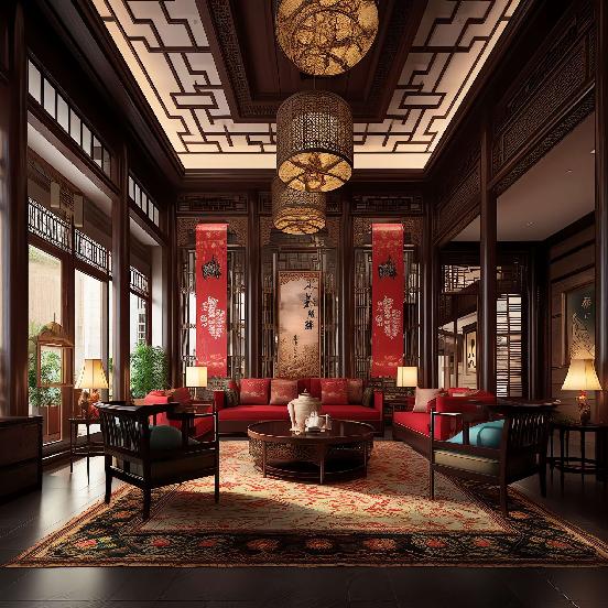 图片[5]-全球设计案例智能库_OJBKAI.COM别墅中式客厅Midjourney灵感图库-_设计智库－全球设计案例智能库_OJBKAI.COM-全球设计案例智能库_OJBKAI.COM设计智库