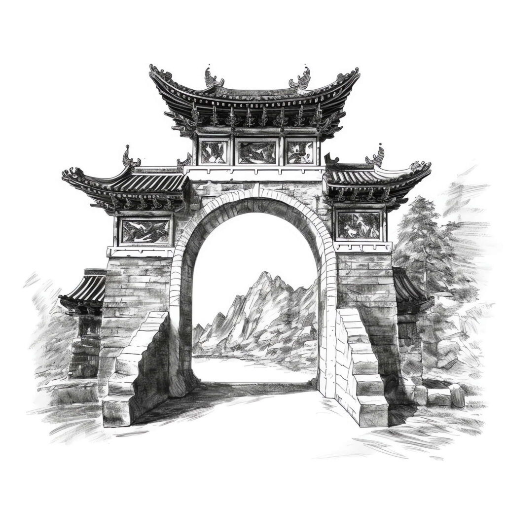 图片[14]-全球设计案例智能库_OJBKAI.COM中式古建筑草图Midjourney灵感图库-名师联智库－全球设计案例智能库名师联素材平台-全球设计案例智能库_OJBKAI.COM设计智库