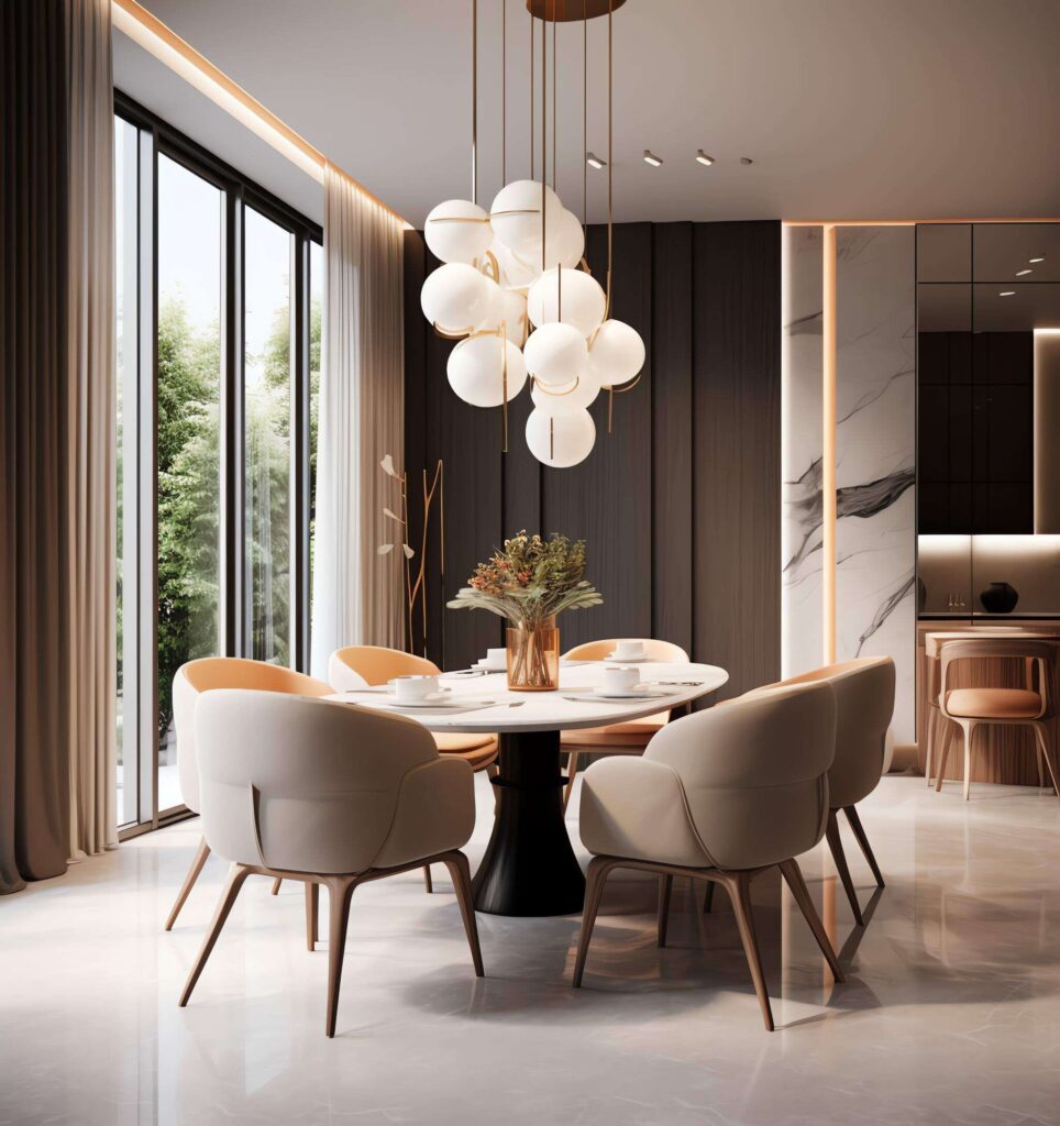 现代风格餐厅Midjourney灵感图库-_设计智库－全球设计案例智能库_OJBKAI.COM-全球设计案例智能库_OJBKAI.COM设计智库