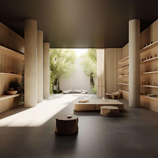 图片[89]-全球设计案例智能库_OJBKAI.COM侘寂风客厅住宅Midjourney灵感图库-_设计智库－全球设计案例智能库_OJBKAI.COM-全球设计案例智能库_OJBKAI.COM设计智库