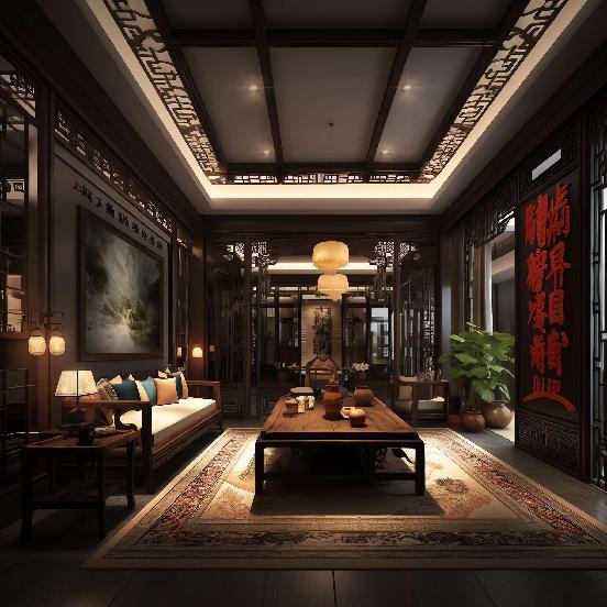 图片[11]-全球设计案例智能库_OJBKAI.COM别墅中式客厅Midjourney灵感图库-_设计智库－全球设计案例智能库_OJBKAI.COM-全球设计案例智能库_OJBKAI.COM设计智库