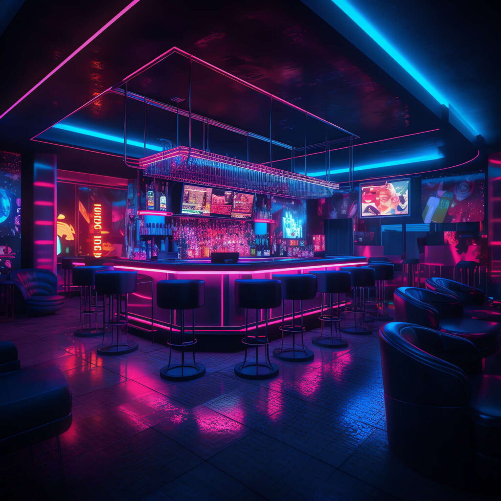 图片[45]-全球设计案例智能库_OJBKAI.COM赛博朋克风霓虹灯设计KTV酒吧_Midjourney灵感图库-_设计智库－全球设计案例智能库_OJBKAI.COM-全球设计案例智能库_OJBKAI.COM设计智库