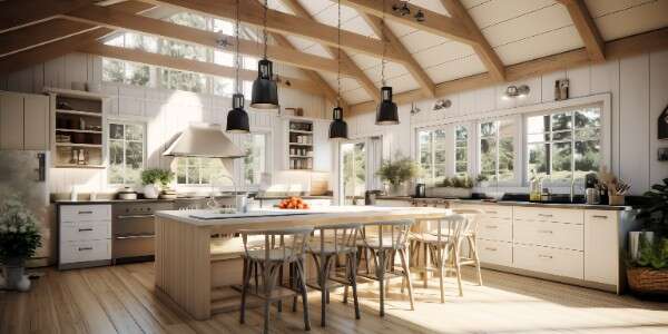 简欧风格厨房_Midjourney灵感图库108P-全球设计案例智能库_OJBKAI.COM设计智库