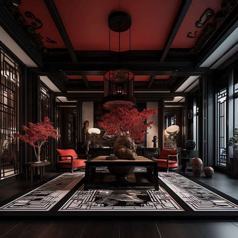 图片[18]-全球设计案例智能库_OJBKAI.COM住宅中式客厅Midjourney灵感图库-_设计智库－全球设计案例智能库_OJBKAI.COM-全球设计案例智能库_OJBKAI.COM设计智库