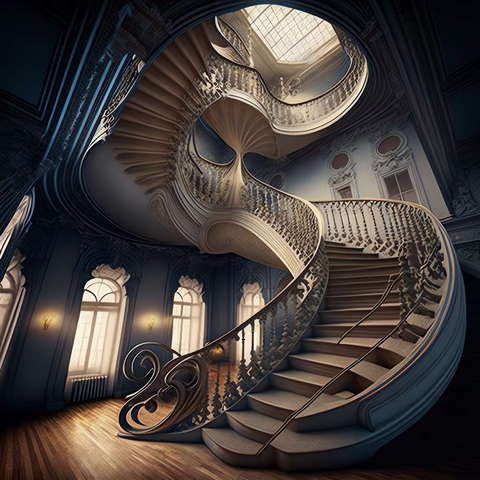 图片[4]-全球设计案例智能库_OJBKAI.COM复古旋转楼梯4_Midjourney灵感图库-设计智库－全球设计案例智能库_OJBKAI.COM-全球设计案例智能库_OJBKAI.COM设计智库
