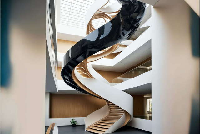 图片[3]-全球设计案例智能库_OJBKAI.COM前卫艺术旋转楼梯-1_Midjourney灵感图库-设计智库－全球设计案例智能库_OJBKAI.COM-全球设计案例智能库_OJBKAI.COM设计智库