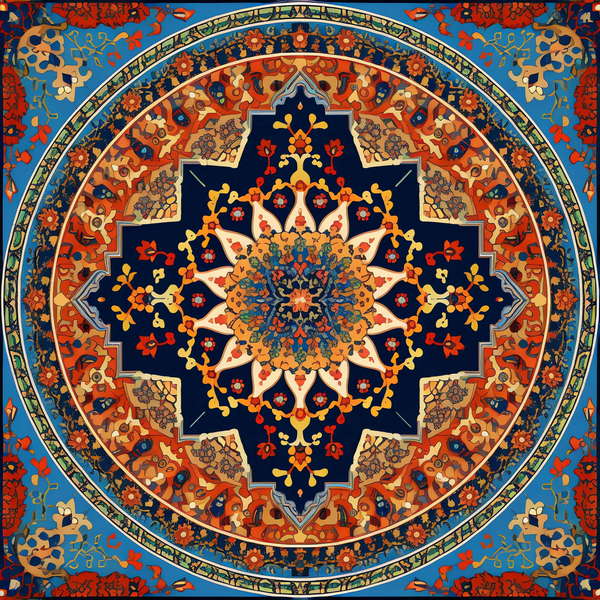 复古方形地毯Midjourney灵感图库-_设计智库－全球设计案例智能库_OJBKAI.COM-全球设计案例智能库_OJBKAI.COM设计智库