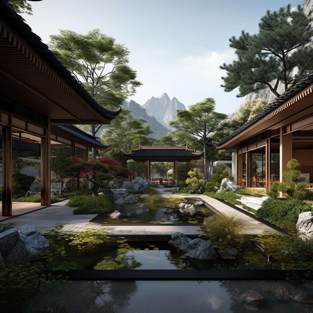 图片[25]-全球设计案例智能库_OJBKAI.COM中式别墅庭院Midjourney灵感图库-_设计智库－全球设计案例智能库_OJBKAI.COM-全球设计案例智能库_OJBKAI.COM设计智库