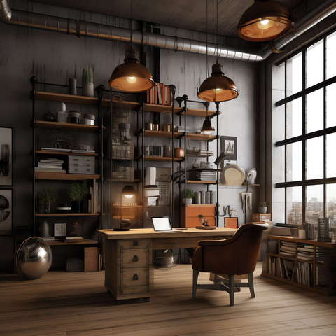 图片[35]-全球设计案例智能库_OJBKAI.COM工业风格书房Midjourney灵感图库-_设计智库－全球设计案例智能库_OJBKAI.COM-全球设计案例智能库_OJBKAI.COM设计智库