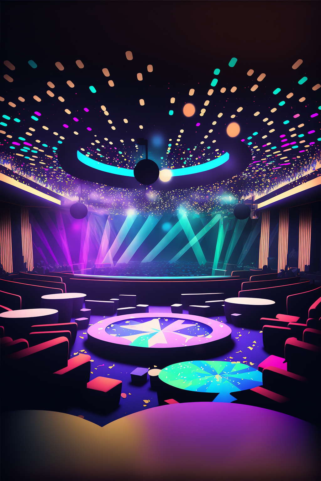 赛博朋克风霓虹灯设计酒吧_Midjourney灵感图库-_设计智库－全球设计案例智能库_OJBKAI.COM-全球设计案例智能库_OJBKAI.COM设计智库