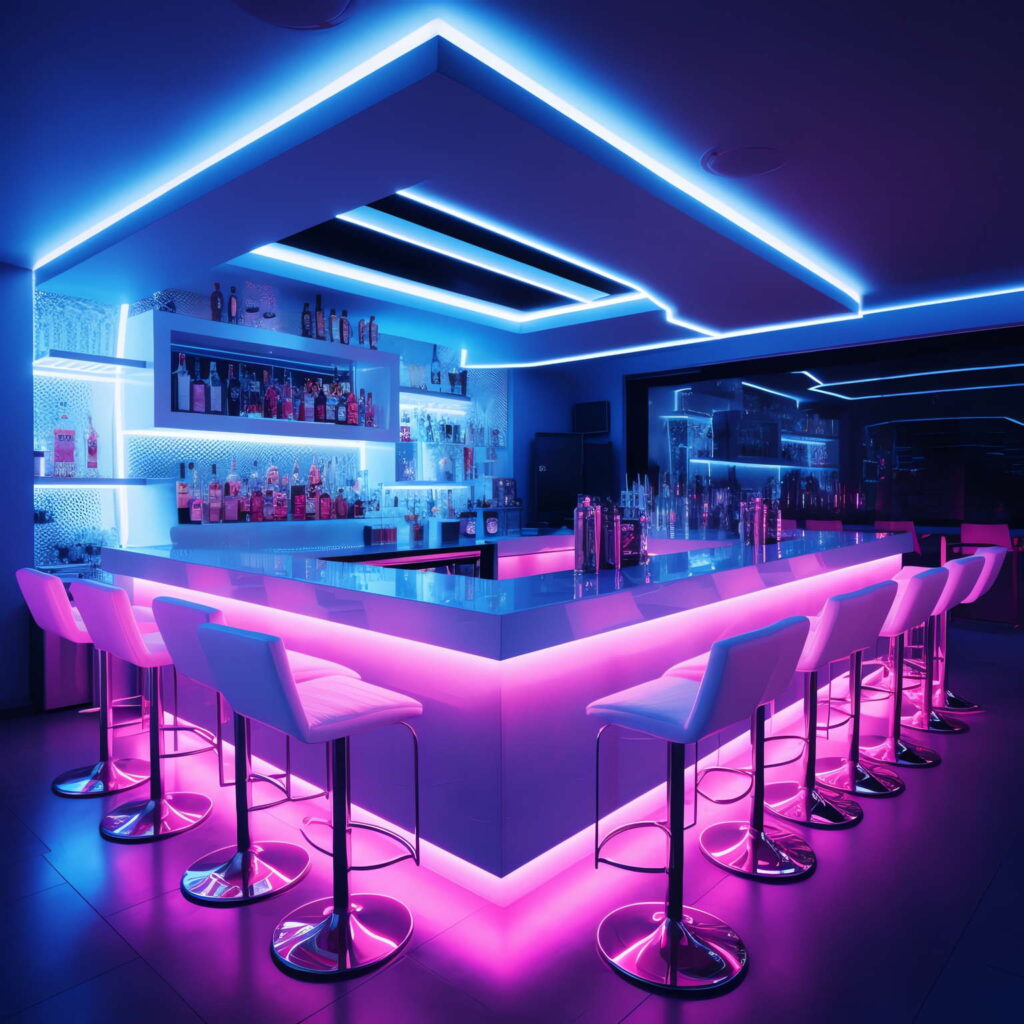图片[48]-全球设计案例智能库_OJBKAI.COM赛博朋克风霓虹灯设计酒吧吧台区_Midjourney灵感图库-_设计智库－全球设计案例智能库_OJBKAI.COM-全球设计案例智能库_OJBKAI.COM设计智库