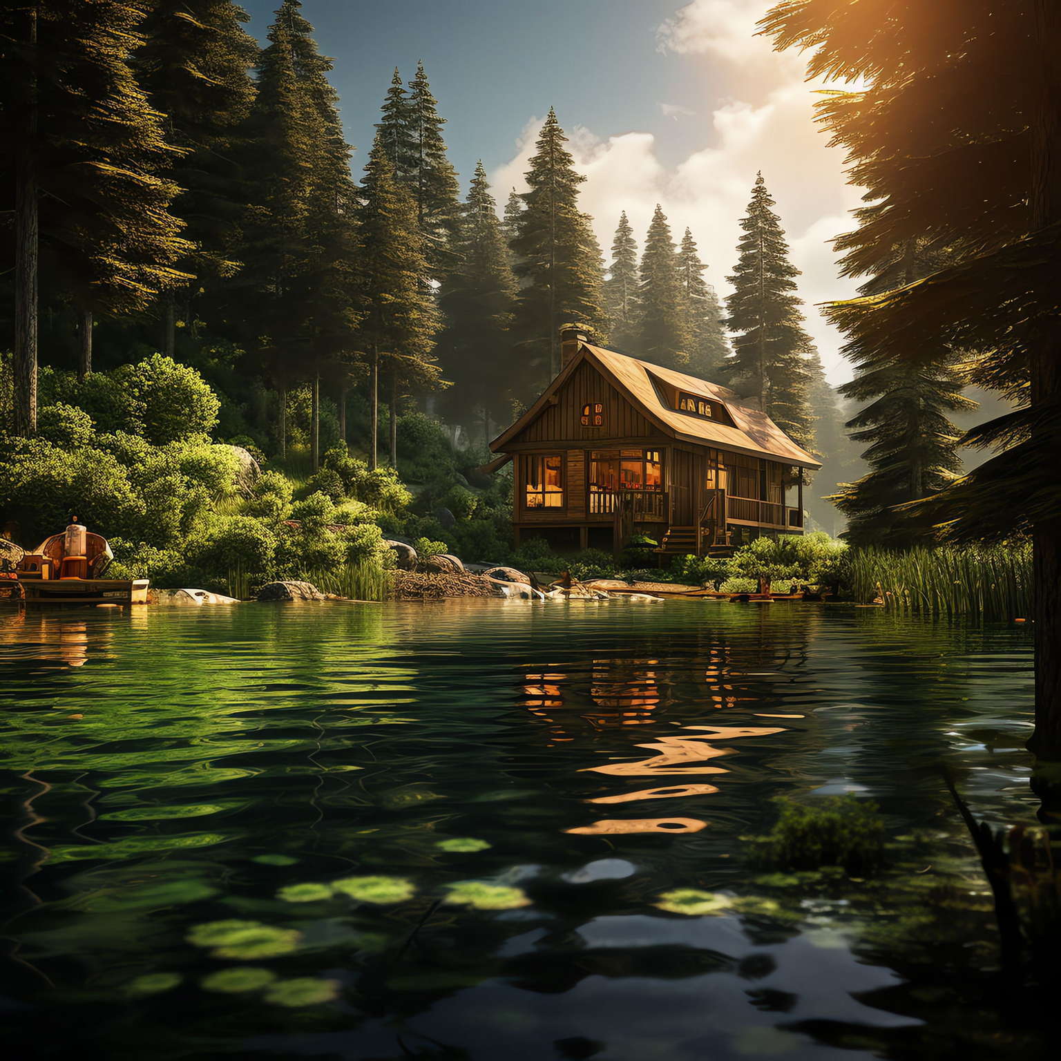 湖景房Midjourney灵感图库-_设计智库－全球设计案例智能库_OJBKAI.COM-全球设计案例智能库_OJBKAI.COM设计智库