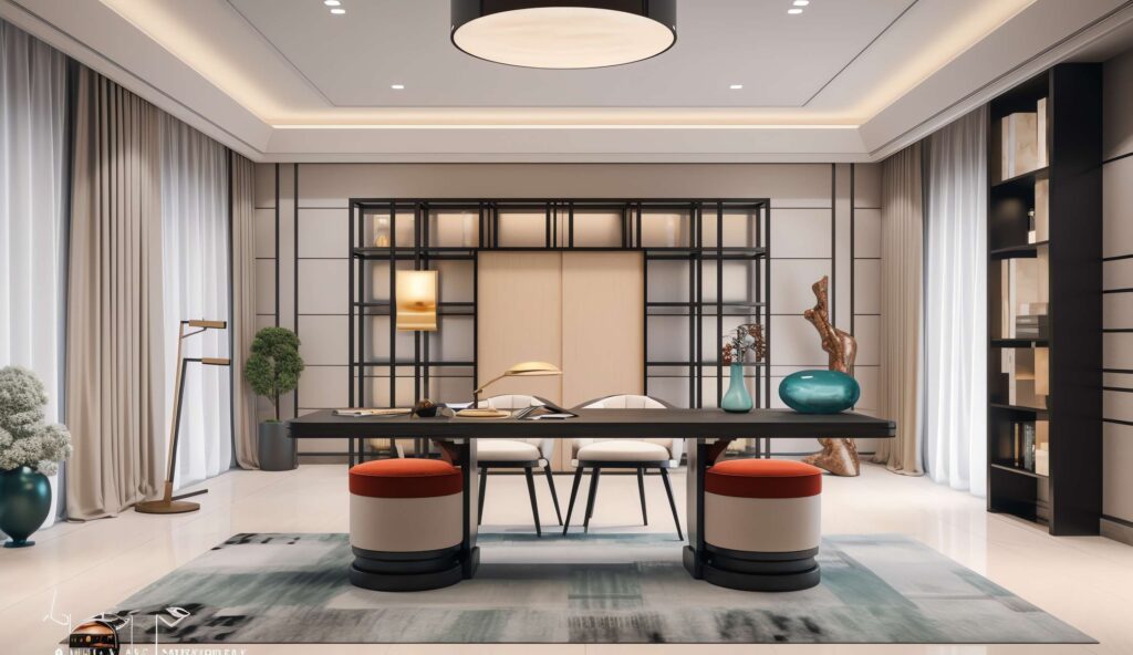 图片[16]-全球设计案例智能库_OJBKAI.COM新中式茶室书房Midjourney灵感图库-_设计智库－全球设计案例智能库_OJBKAI.COM-全球设计案例智能库_OJBKAI.COM设计智库