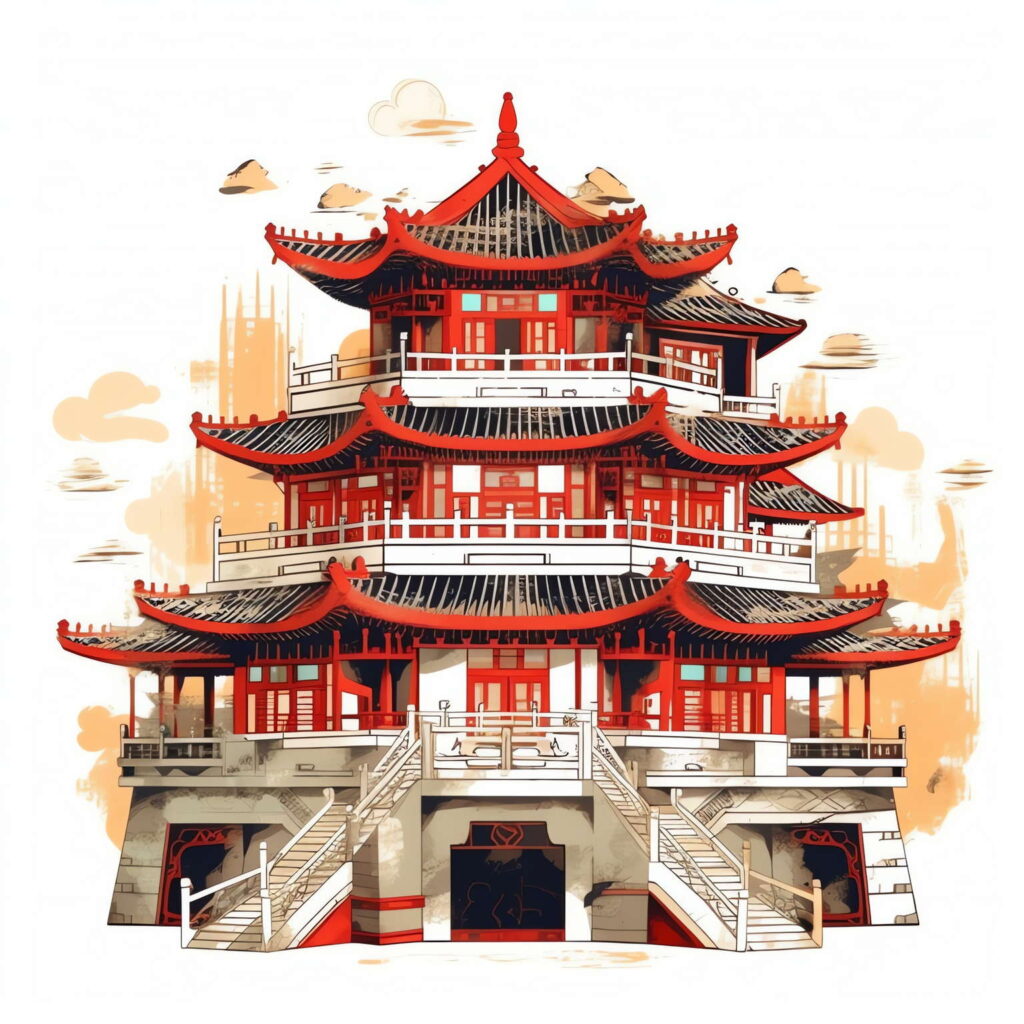 图片[23]-全球设计案例智能库_OJBKAI.COM中式古建筑草图Midjourney灵感图库-名师联智库－全球设计案例智能库名师联素材平台-全球设计案例智能库_OJBKAI.COM设计智库