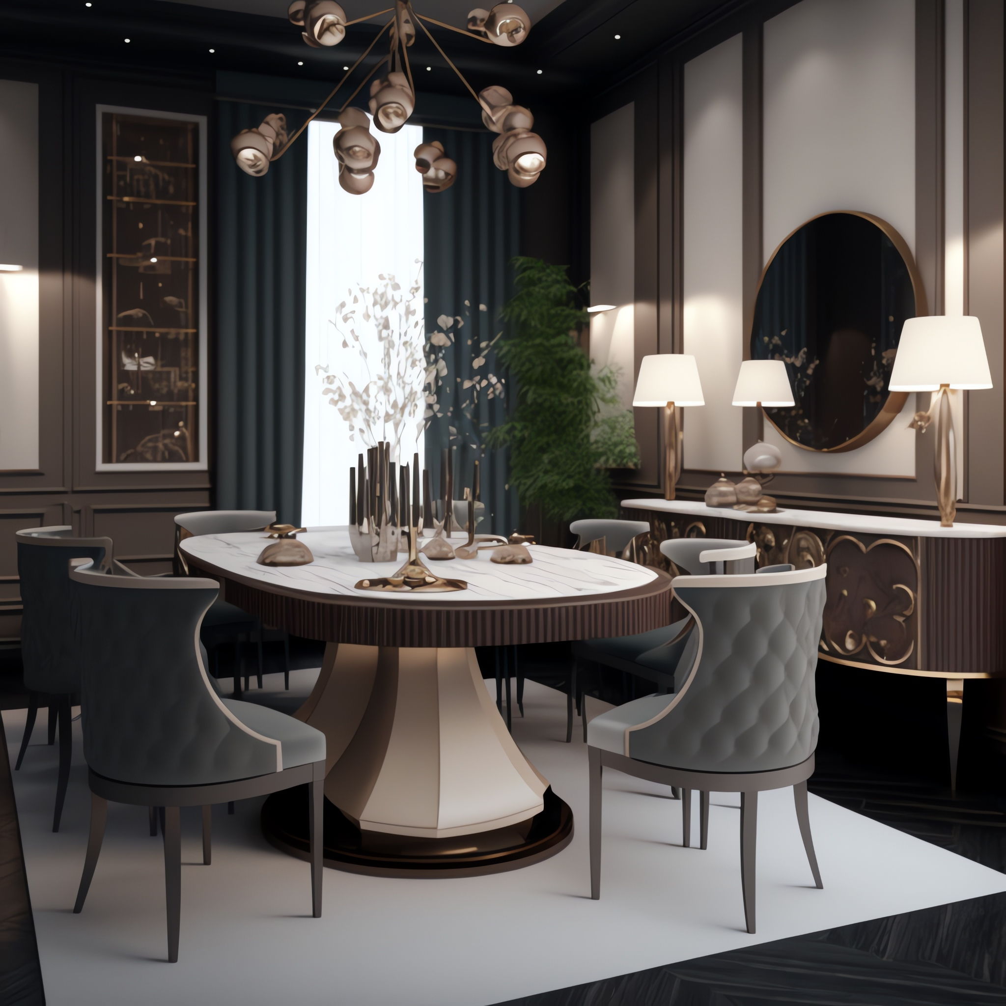 图片[39]-全球设计案例智能库_OJBKAI.COM轻奢简欧客餐厅_Midjourney灵感图库-全球设计案例智能库_OJBKAI.COM设计智库