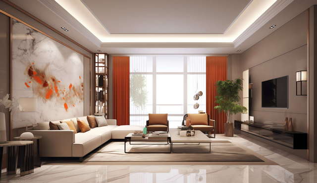 现代色彩客厅Midjourney灵感图库-_设计智库－全球设计案例智能库_OJBKAI.COM-全球设计案例智能库_OJBKAI.COM设计智库