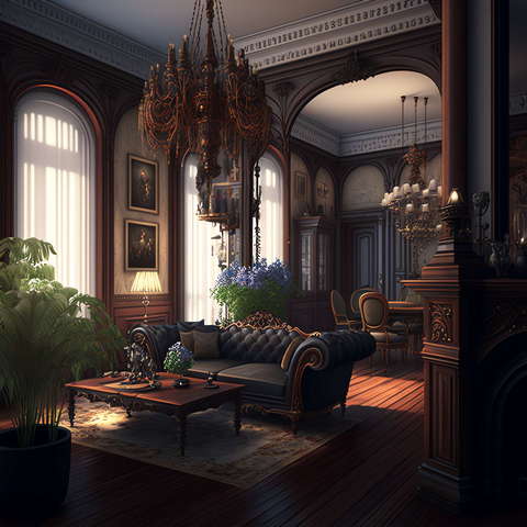 图片[4]-全球设计案例智能库_OJBKAI.COM复古奢华客厅设计Midjourney灵感图库-_设计智库－全球设计案例智能库_OJBKAI.COM-全球设计案例智能库_OJBKAI.COM设计智库