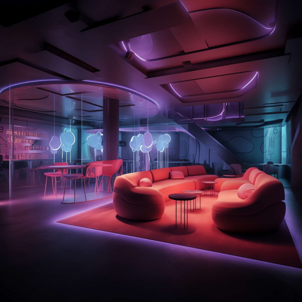 图片[4]-全球设计案例智能库_OJBKAI.COM赛博朋克风霓虹灯设计KTV酒吧_Midjourney灵感图库-_设计智库－全球设计案例智能库_OJBKAI.COM-全球设计案例智能库_OJBKAI.COM设计智库