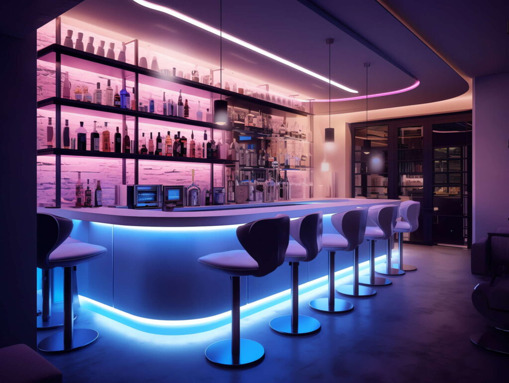 图片[72]-全球设计案例智能库_OJBKAI.COM赛博朋克风霓虹灯设计酒吧吧台区_Midjourney灵感图库-_设计智库－全球设计案例智能库_OJBKAI.COM-全球设计案例智能库_OJBKAI.COM设计智库