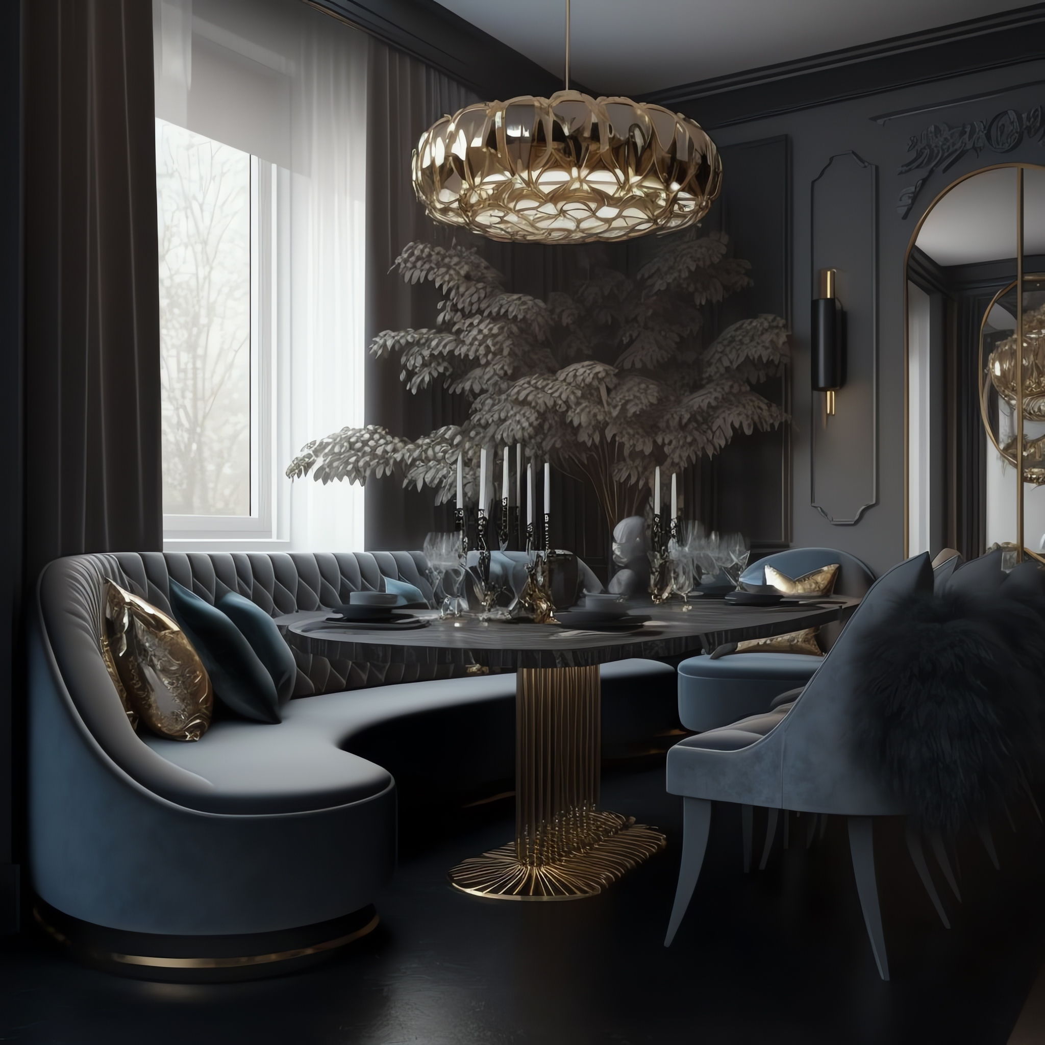 图片[2]-全球设计案例智能库_OJBKAI.COM轻奢简欧客餐厅_Midjourney灵感图库-全球设计案例智能库_OJBKAI.COM设计智库