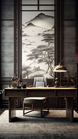 图片[5]-全球设计案例智能库_OJBKAI.COM新中式书房Midjourney灵感图库-_设计智库－全球设计案例智能库_OJBKAI.COM-全球设计案例智能库_OJBKAI.COM设计智库