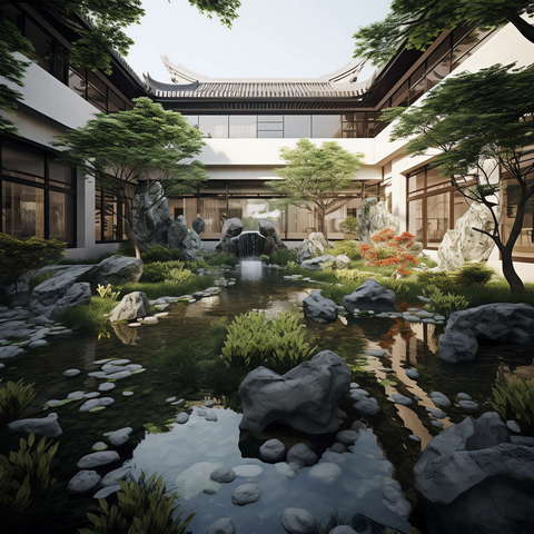 图片[68]-全球设计案例智能库_OJBKAI.COM新中式庭院景观Midjourney灵感图库-_设计智库－全球设计案例智能库_OJBKAI.COM-全球设计案例智能库_OJBKAI.COM设计智库