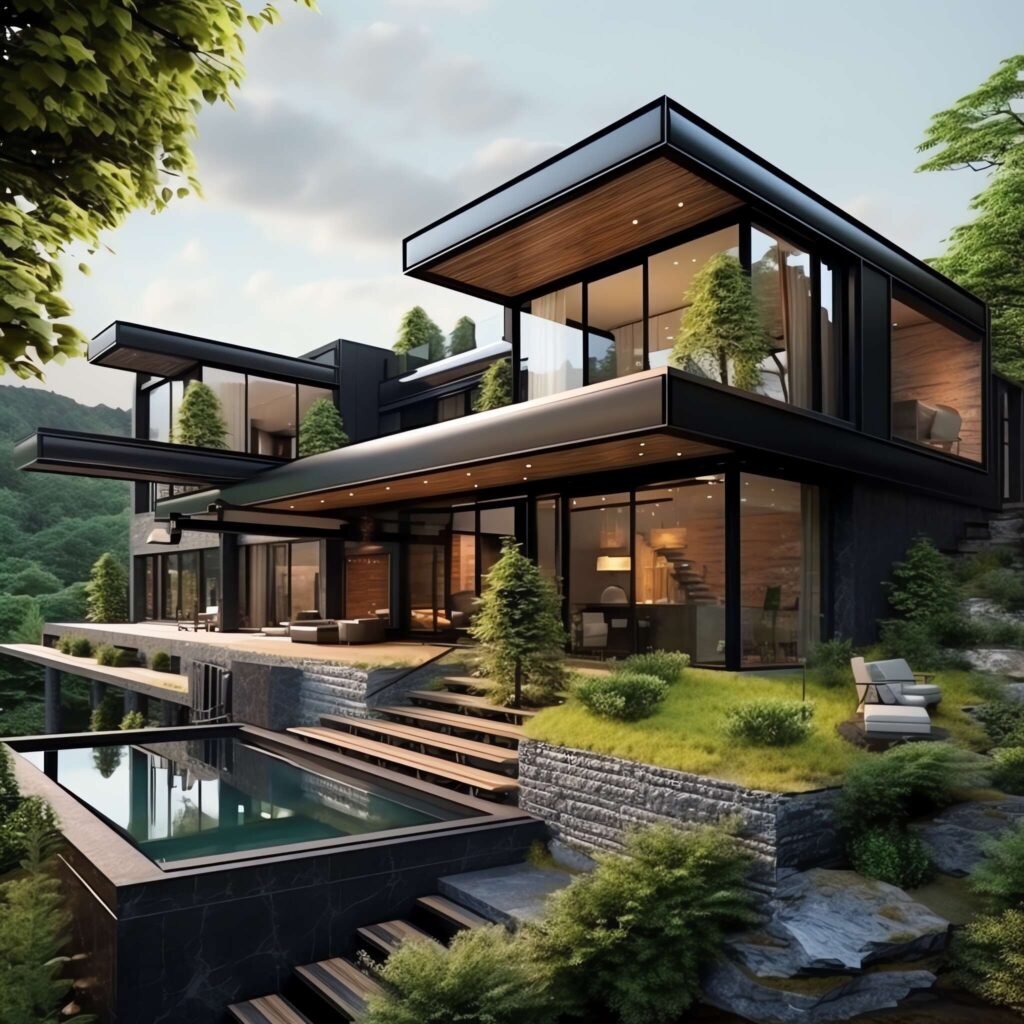 图片[26]-全球设计案例智能库_OJBKAI.COM现代风格别墅外观Midjourney灵感图库-_设计智库－全球设计案例智能库_OJBKAI.COM-全球设计案例智能库_OJBKAI.COM设计智库