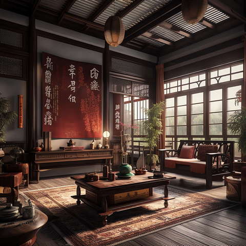 图片[39]-全球设计案例智能库_OJBKAI.COM住宅中式客厅Midjourney灵感图库-_设计智库－全球设计案例智能库_OJBKAI.COM-全球设计案例智能库_OJBKAI.COM设计智库