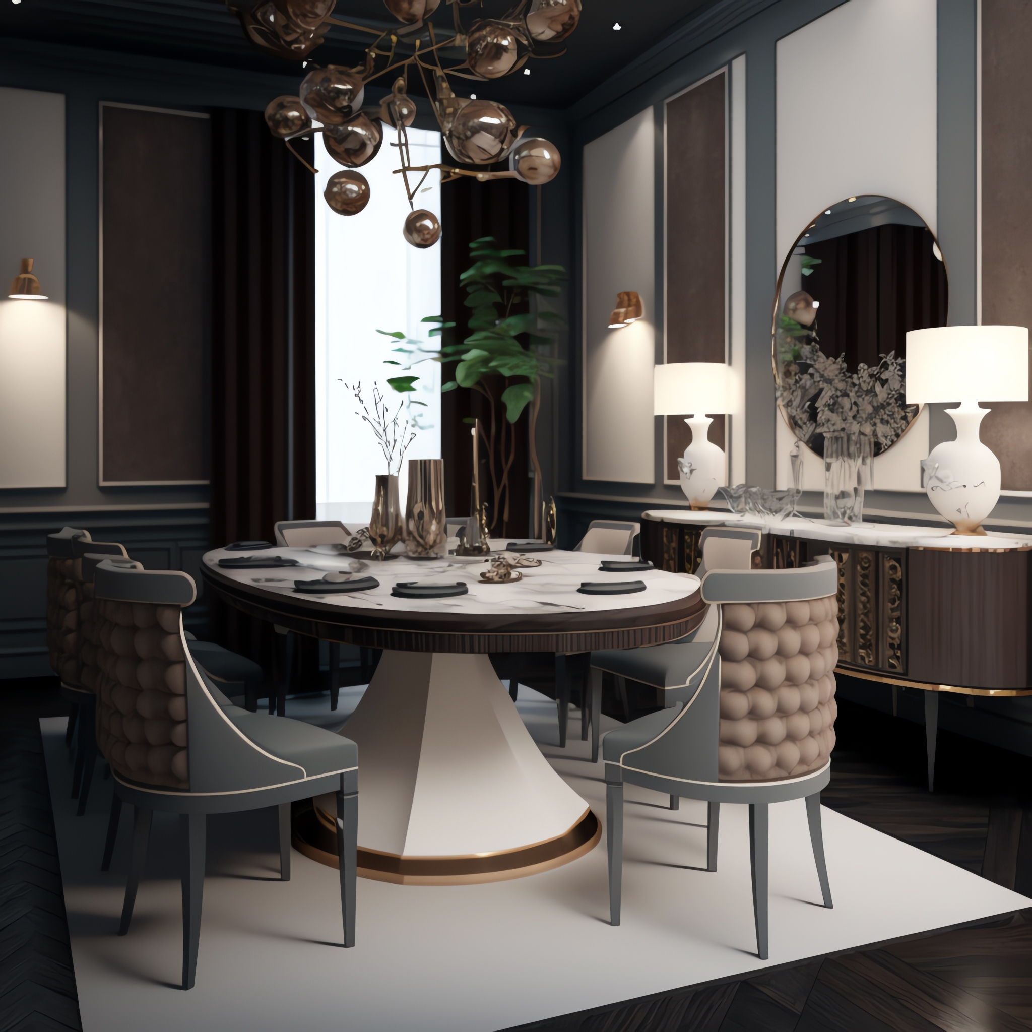 图片[43]-全球设计案例智能库_OJBKAI.COM轻奢简欧客餐厅_Midjourney灵感图库-全球设计案例智能库_OJBKAI.COM设计智库