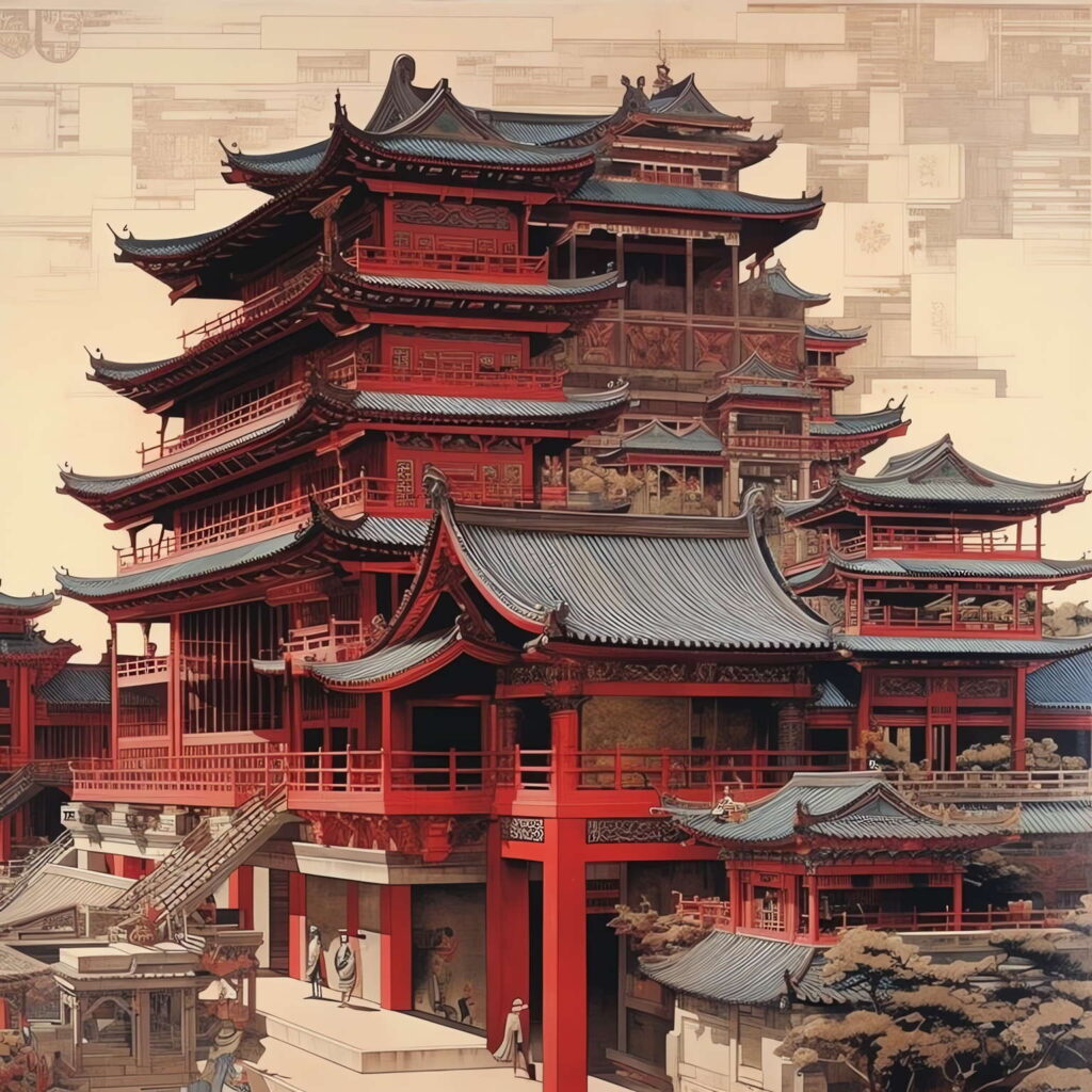 图片[18]-全球设计案例智能库_OJBKAI.COM中国古建草图Midjourney灵感图库-名师联智库－全球设计案例智能库名师联素材平台-全球设计案例智能库_OJBKAI.COM设计智库