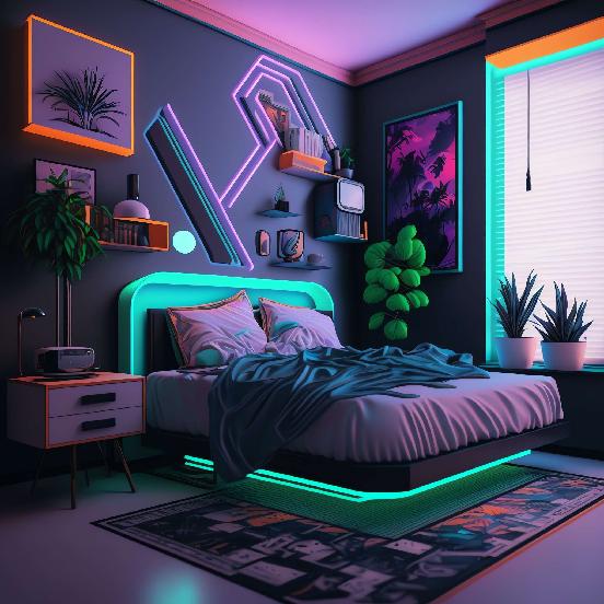 图片[78]-全球设计案例智能库_OJBKAI.COM赛博朋克风霓虹灯设计男孩房1_Midjourney灵感图库-_设计智库－全球设计案例智能库_OJBKAI.COM-全球设计案例智能库_OJBKAI.COM设计智库