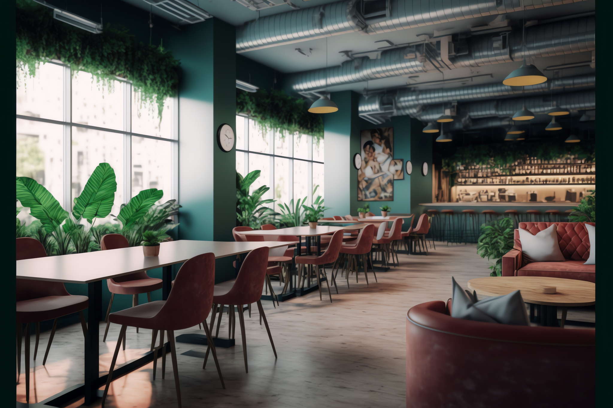 餐厅酒吧设计Midjourney灵感图库-_设计智库-全球设计案例智能库_OJBKAI.COM-全球设计案例智能库_OJBKAI.COM设计智库