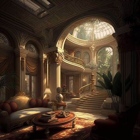 图片[5]-全球设计案例智能库_OJBKAI.COM复古奢华客厅设计Midjourney灵感图库-_设计智库－全球设计案例智能库_OJBKAI.COM-全球设计案例智能库_OJBKAI.COM设计智库