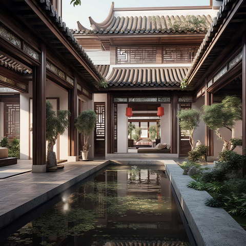图片[3]-全球设计案例智能库_OJBKAI.COM中式四合院Midjourney灵感图库-_设计智库－全球设计案例智能库_OJBKAI.COM-全球设计案例智能库_OJBKAI.COM设计智库