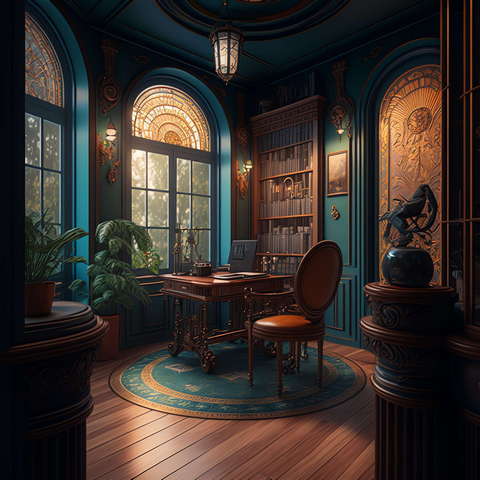 图片[12]-全球设计案例智能库_OJBKAI.COM欧式书房客厅设计Midjourney灵感图库-_设计智库－全球设计案例智能库_OJBKAI.COM-全球设计案例智能库_OJBKAI.COM设计智库