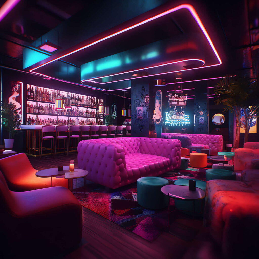 图片[35]-全球设计案例智能库_OJBKAI.COM赛博朋克风霓虹灯设计KTV酒吧_Midjourney灵感图库-_设计智库－全球设计案例智能库_OJBKAI.COM-全球设计案例智能库_OJBKAI.COM设计智库