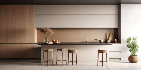 住宅开放式厨房中岛吧台_Midjourney灵感图库602p-全球设计案例智能库_OJBKAI.COM设计智库