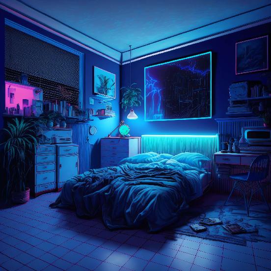 图片[62]-全球设计案例智能库_OJBKAI.COM赛博朋克风霓虹灯设计男孩房1_Midjourney灵感图库-_设计智库－全球设计案例智能库_OJBKAI.COM-全球设计案例智能库_OJBKAI.COM设计智库
