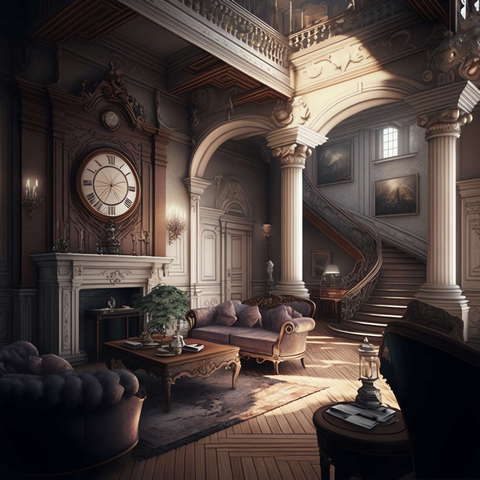 图片[36]-全球设计案例智能库_OJBKAI.COM复古奢华客厅设计Midjourney灵感图库-_设计智库－全球设计案例智能库_OJBKAI.COM-全球设计案例智能库_OJBKAI.COM设计智库