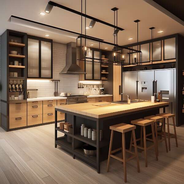 图片[159]-全球设计案例智能库_OJBKAI.COM原木开放厨房中岛吧台_Midjourney灵感图库220P-全球设计案例智能库_OJBKAI.COM设计智库