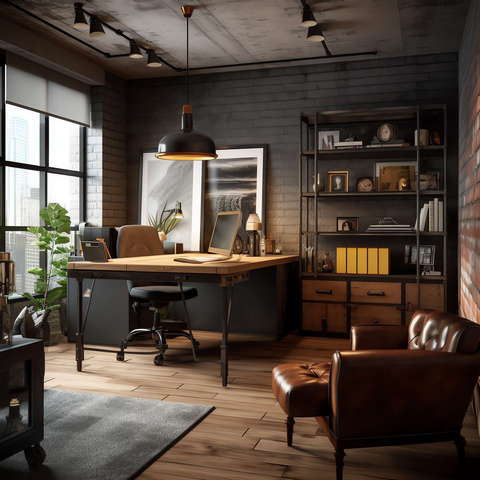 图片[16]-全球设计案例智能库_OJBKAI.COM工业风格书房Midjourney灵感图库-_设计智库－全球设计案例智能库_OJBKAI.COM-全球设计案例智能库_OJBKAI.COM设计智库